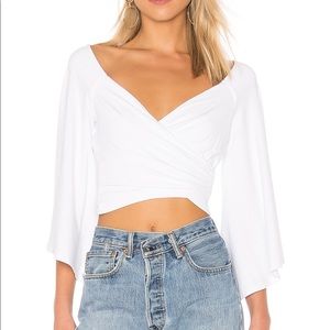 Susana Monaco Bell Sleeve Wrap Top